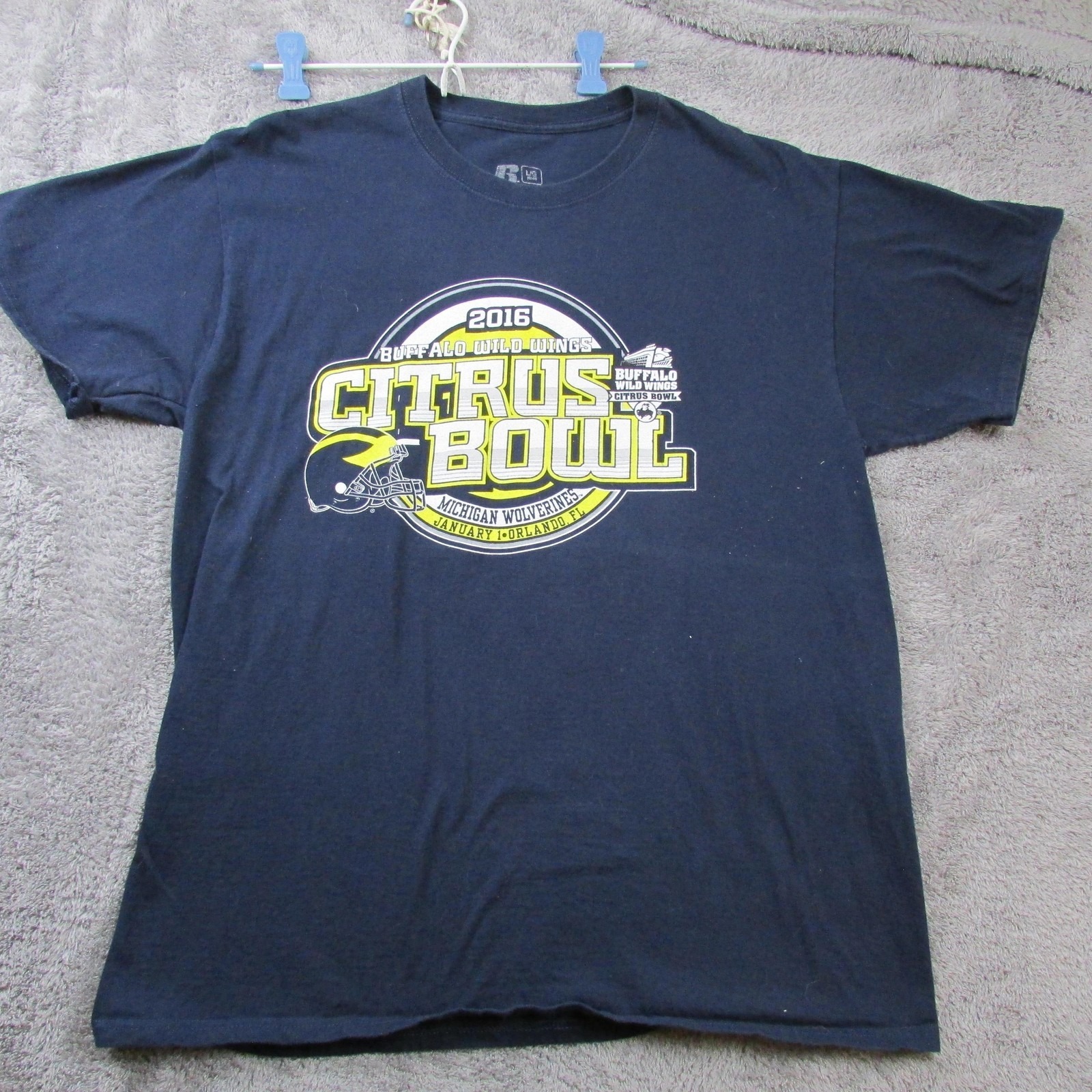 Michigan Wolverines Shirt Mens Large 2016 Citrus Bowl Ncaa Football Russell